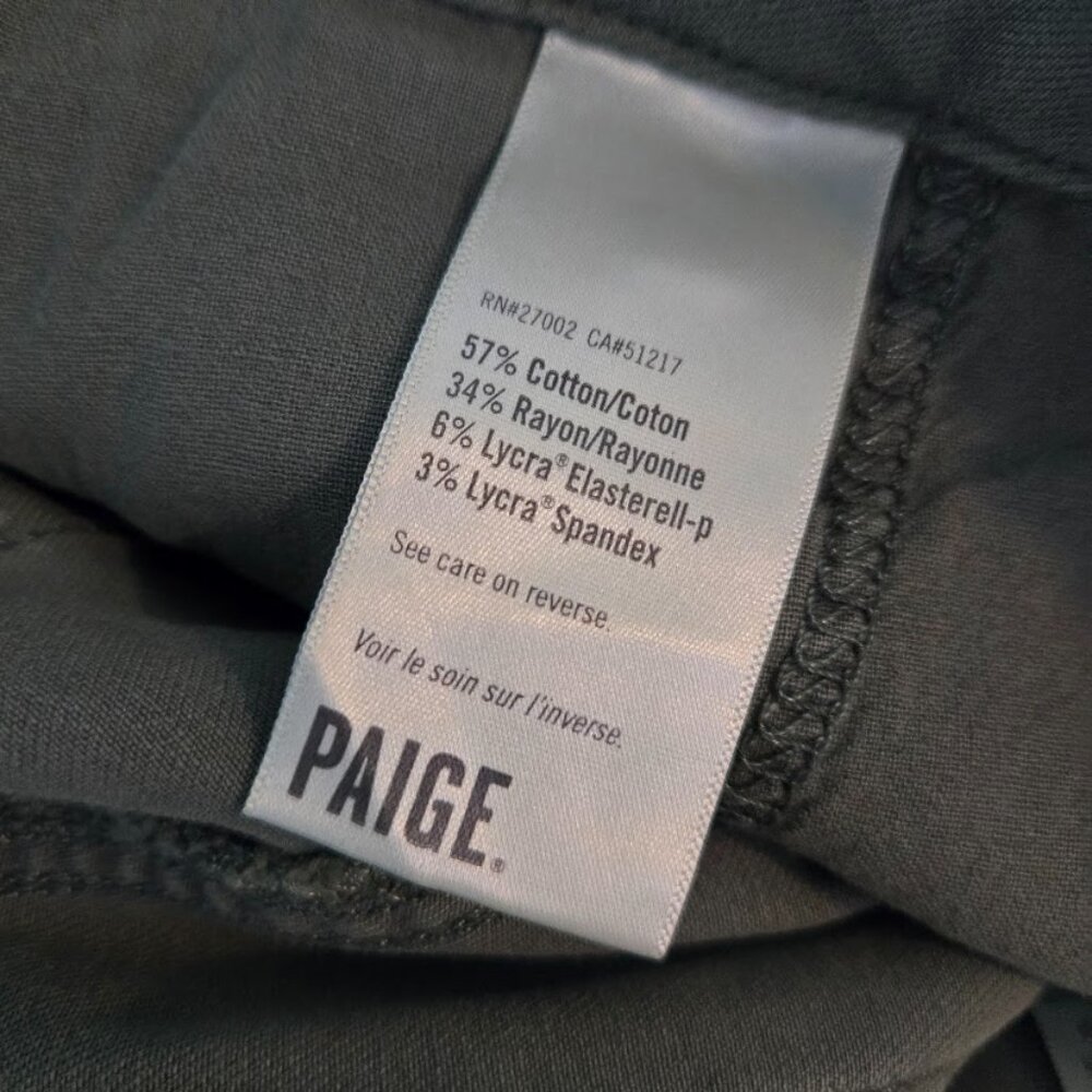 PAIGE Carly Wide Leg Cargo women's jeans in Vintage Ivy Green Size 29 NEW - Picture 11 of 11